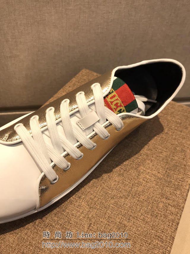 GUCCI男鞋 頂級代購男士2019HK專櫃同步 古馳男休閒板鞋 高品質 Gucci系帶男鞋  hdnx1307